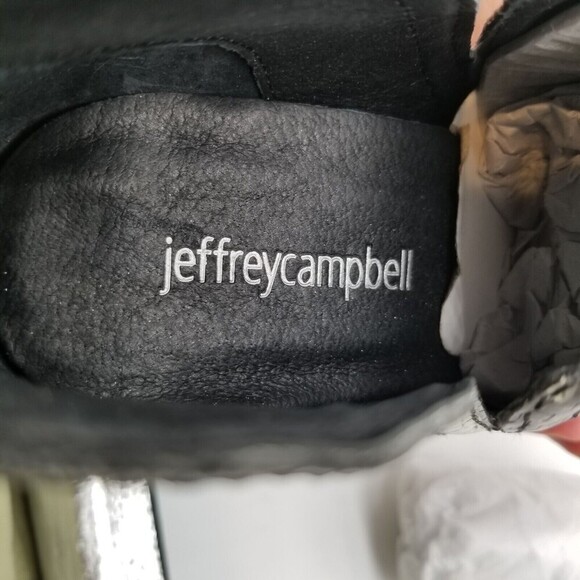 Jeffrey Campbell Womens Black White Snake Rosalee Block Heel Ankle Booties 8 - Picture 6 of 6